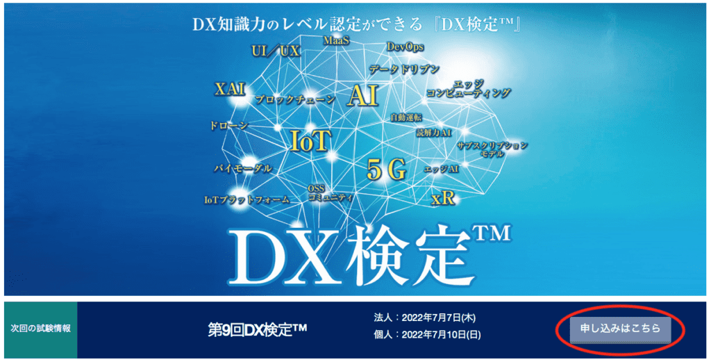 DX検定の申込方法